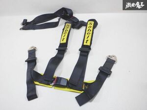 程度良好！！ SABELT サベルト 汎用 4点式 レーシング ハーネス シートベルト 2インチ 黒 ブラック バックル式 走行会 ドリフト 即納 棚19L