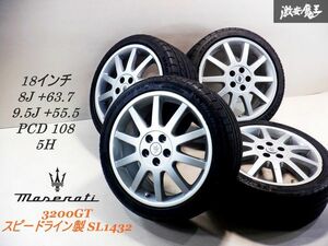 【希少!!】 Maserati マセラティ純正 3200GT スピードライン製 SL1432 18インチ 8J +63.7 9.5J +55.5 PCD 108 5H タイヤホイール 4本 棚39A