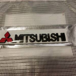 【送料込】MITSUBISHI(三菱)3Dエンブレム マットブラック 縦2cm×横15.3cm 金属製 デリカ アウトランダー ランサー ekワゴン RVR　