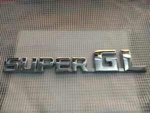 【送料込】SUPER GL エンブレム メッキシルバー 横18.2cm×縦3.2cm×厚さ5ｍｍ　トヨタ　ハイエース HIACE 