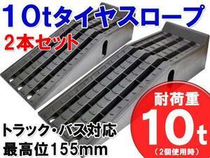 ■10t タイヤスロープ　　カースロープ　トラック　バス対応！　2個セット 最大積載10Ｔ　