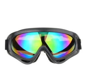 タクティカルゴーグル（レインボー）サバゲー スポーツ 目保護 バイク UVカット 眼 目 メガネ スノボー スキー ウィンタースポーツ