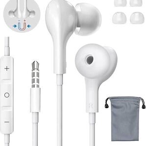 イヤホン有線 マイク付き 3.5mm マイク リモコン付き イヤホン