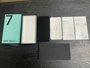 美品★OPPO Reno7 A スターリーブラック OPG04SKA メモリー6GB ストレージ128GB