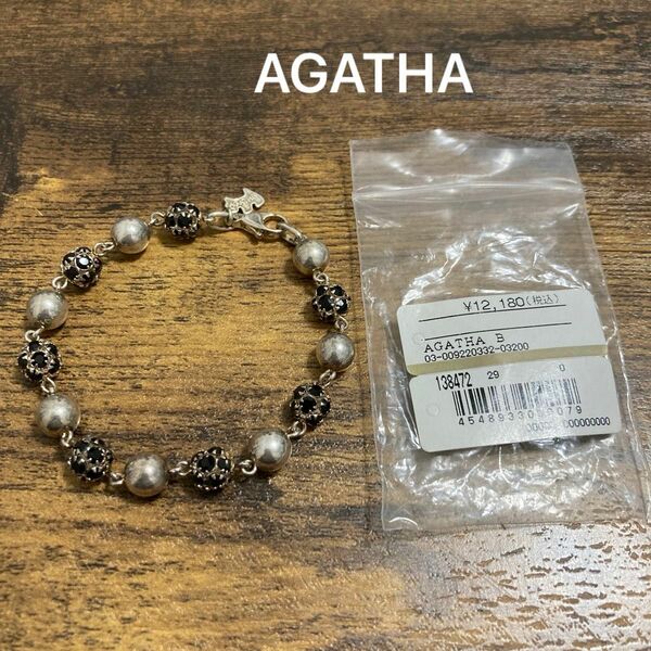 AGATHA　アガタ　ブラック ビジュー ブレスレット