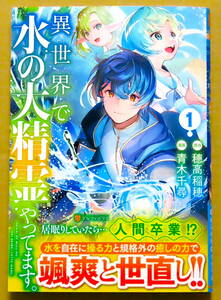 美本♪　『異世界で水の大精霊やってます。』 第１巻　　青木千尋　　原作：穂高稲穂　　アルファポリス