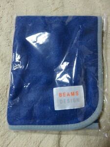 BEAMS DESIGN ビームス オリジナル ブランケット ネイビー オンワード サイズ幅85cm高さ55cm フリース地 非売品 未使用