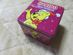 HARIBO ハリボ 小物入れ 缶かん サイズ115-115-84㎜ 赤色 とてもかわいいです 中身は入っていません 空き缶 家庭保管品 缶は未使用　１