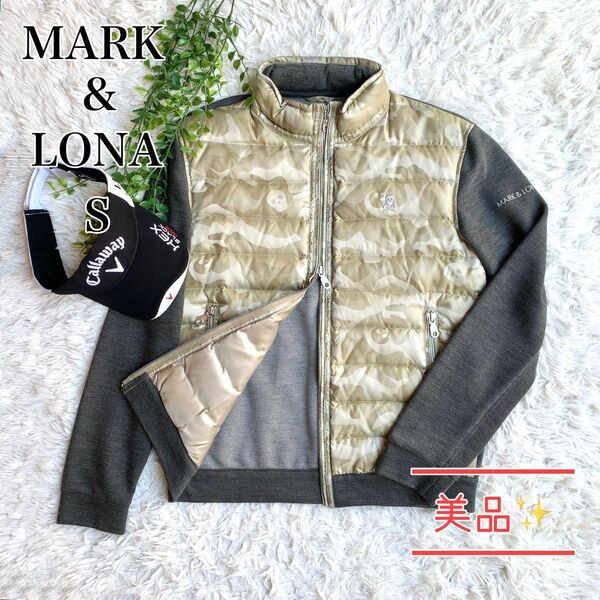 【美品】希少 MARK & LONA マーク＆ロナ ゴルフウェア フロントダウン 切替ジャケット S