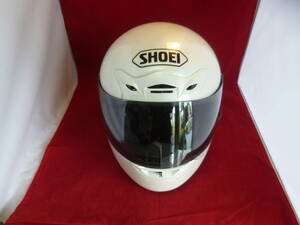 SHOEI ショウエイ X-9 ヘルメット フルフェイス サイズXL ホワイト /中古品・保存袋有・内部スポンジ劣化除去