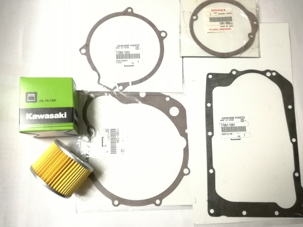 PAYPAY Z400FX Z400GP GPZ400F KAWASAKI 純正 腰下 エンジン カバー ガスケット オイル フイルター セット