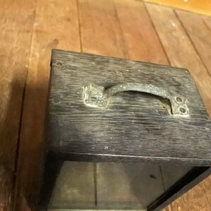 ヴィンテージ コレクションケース ガラスショーケース マス棚/アンティーク ビンテージ 木製 標本箱の画像3