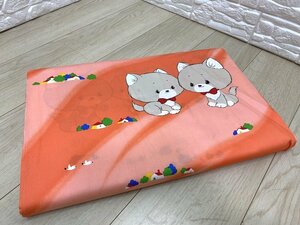 ★昭和レトロ プリント 生地 はぎれ 反物 猫★