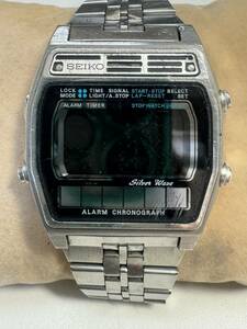 Ｌ103　稀少・レア　腕時計　SEIKO/セイコー　Silver Wave/シルバー　ウェーブ　A258-5000 スクエア　デジタル