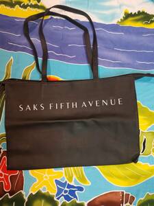 黒　大　バッグ　トートバッグ　 SAKS FIFTH AVENUE サックス　フィフス　アベニュー