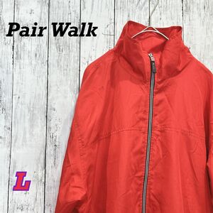 PairWalk ウィンドブレーカー　メンズ　レディース　赤 ナイロン　フルジップ　内側メッシュ