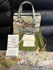 新品 超希少 限定品GUCCI Horsebit 1995 Tiger Bag グッチ ホースビット 1955 タイガー バッグ 