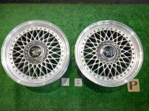 ★ Weds PROFESSOR アルミホイール 2本セット 16x7J シルバー 5H PCD114.3 OFF+35 ハブ径73mm センターキャップ付 希少品 ★