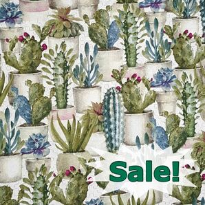 【40%OFF】90cm USAコットンCactus Garden サボテン観葉植物