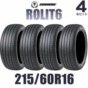 【新品】【2024年製】 輸入サマータイヤ4本セット 215/60R16 SUNWIDE(サンワイド) ROLIT6 16インチ