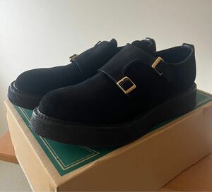 KIDS LOVE GAITE ダブルモンク　厚底　スウェード　black size 8