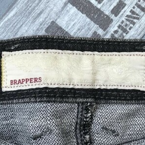 BRAPPERS ブラッパーズ レディース ウォッシュ加工 デニムジーンズパンツ W63 黒の画像2