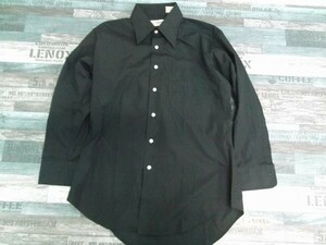 YAMAKI SWAN メンズ 胸ポケット付き 長袖シャツ 大きいサイズ LL 黒