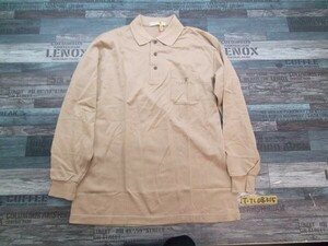 Lyle&Scott ライルアンドスコット メンズ 長袖ポロシャツ L ベージュ クリーニング済み