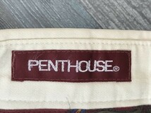 PENTHOUSE メンズ タック入り カラーパンツ W94 ベージュ_画像2