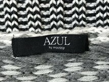 AZUL by moussy アズールバイマウジー レディース 柄切替 トッパーカーディガン M グレー白黒_画像2