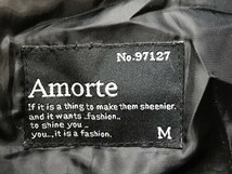 Amorte アモルテ メンズ 中綿 ジップジャケット M 黒_画像2