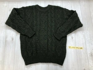 TIPI COSI メンズ ケーブル編み ニットセーター 95 緑