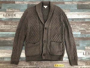 GAP ギャップ メンズ ショールカラー コットンニットカーディガン M グレー