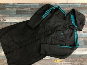 ADIDAS CLIMAPROOF Adidas lady's bench coat OT charcoal gray 