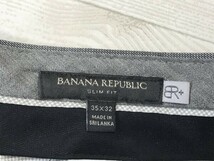 BANANA REPUBLIC バナナリパブリック メンズ 柄織り パンツ 35×32 グレー白_画像2