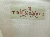 TRUSSARDI トラサルディ メンズ 胸ポケット付き 長袖シャツ 39-78 薄ピンク クリーニング済み_画像2