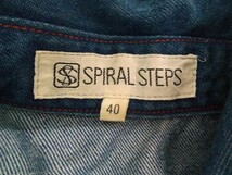 SPIRAL STEPS レディース ソフトデニムシャツ 長袖 40 青_画像2