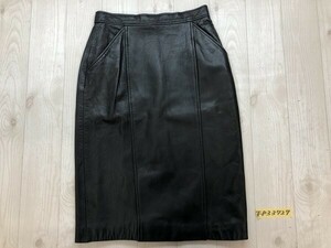 JHA-JHA by FOOK レディース スリット入り レザースカート 9 黒