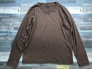 PENFIELD ペンフィールド メンズ Vネック カットソー ロンT M 茶色