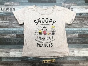 PEANUTS ピーナッツ キッズ スヌーピー&フレンズ 半袖Tシャツ 150 杢グレー