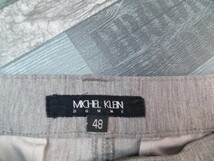 MICHEL KLEIN HOMME ミッシェルクラン メンズ 薄手 スリムパンツ 48 グレー_画像2