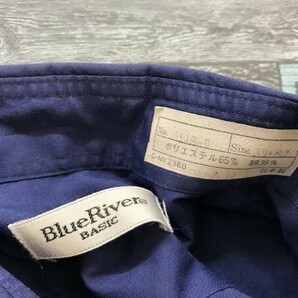 BLUE RIVER メンズ 日本製 カラーシャツ 39-80 青の画像2