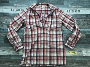 GAP ギャップ レディース チェック柄 スキッパーシャツ 袖2WAY 小さいサイズ XXS ピンク紺白