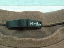 HEATHER ヘザー レディース 英字プリント ショート丈 ロンT 長袖Tシャツ F 茶_画像2