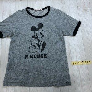 UNIQLO ユニクロ × DISNEY ディズニー メンズ ミッキープリント 半袖Tシャツ M 杢グレーの画像1