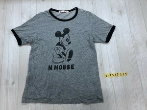 UNIQLO ユニクロ × DISNEY ディズニー メンズ ミッキープリント 半袖Tシャツ M 杢グレー