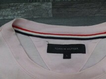 TOMMY HILFIGER トミーヒルフィガー メンズ ワンポイントロゴ刺繍 コットン 半袖Tシャツ L ピンク_画像2