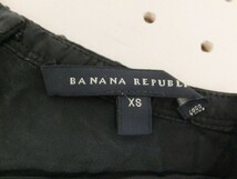 BANANA REPUBLIC バナナリパブリック レディース レース付き 絹 半袖Tシャツ 小さいサイズ XS 黒_画像2