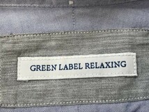 green label relaxing UNITED ARROWS ユナイテッドアローズ メンズ メガネ刺繍 カラーシャツ M ライトブルー_画像2