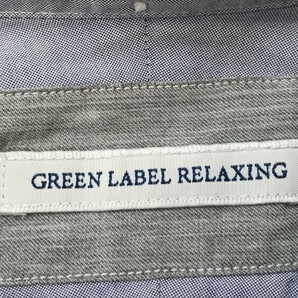 green label relaxing UNITED ARROWS ユナイテッドアローズ メンズ メガネ刺繍 カラーシャツ M ライトブルーの画像2